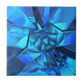 Sapphire Blue Abstrakt Tile Fliese (Vorderseite)