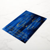 Sapphire Blue Art Probe Abendessen vor uns Folieneinladung (Gedreht)