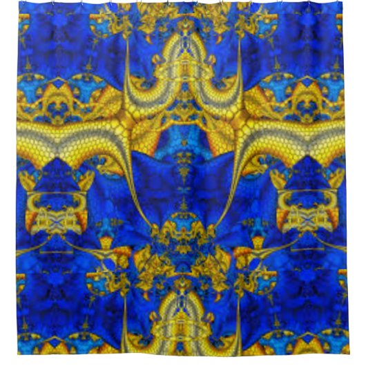 Sapphire Blue Avatar Serpentine Duschvorhang (Vorderseite)