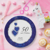 Sapphire Blue Birthday Pappteller (Party)