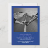 Sapphire Blue Bold Border Foto Moderne Hochzeit Save The Date (Rückseite)