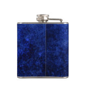 Sapphire Blue | Cobalt Azure Brautparty Monogram Flachmann (Rückseite)