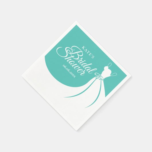 Sapphire Blue Elegante Gown Brautparty Serviette (Ecke)