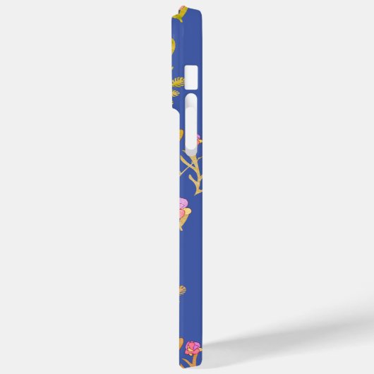 Sapphire Blue Floral Botanical Bliss Phone Case (Rückseite / Links)