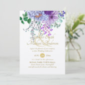 Sapphire Blue Floral Bouquet Wedding (Stehend Vorderseite)