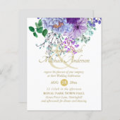 Sapphire Blue Floral Bouquet Wedding (Vorne/Hinten)