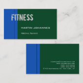 Sapphire Blue Forest Green Trendy Business Card Visitenkarte (Vorne/Hinten)