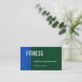 Sapphire Blue Forest Green Trendy Business Card Visitenkarte (Stehend Vorderseite)