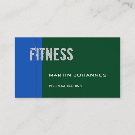 Sapphire Blue Forest Green Trendy Business Card Visitenkarte (Vorderseite)