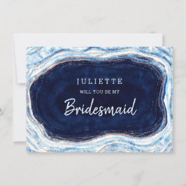 Sapphire Blue Geode Be My Bridesmaid Vorschlag Car