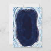 Sapphire Blue Geode Slice Wedding Brautparty Einladung (Rückseite)