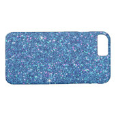 Sapphire Blue Glitzer Effekt Case-Mate iPhone Hülle (Rückseite (Horizontal))