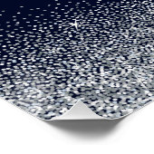 Sapphire Blue Glitzer Quinceanera Begrüßungszeiche Poster (Ecke)