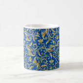 Sapphire Blue Golden Scrollwork Kaffeetasse (Mittel)