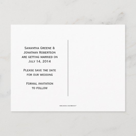 Sapphire Blue Heart Black Wirbel Save the Date Ankündigungspostkarte (Rückseite)