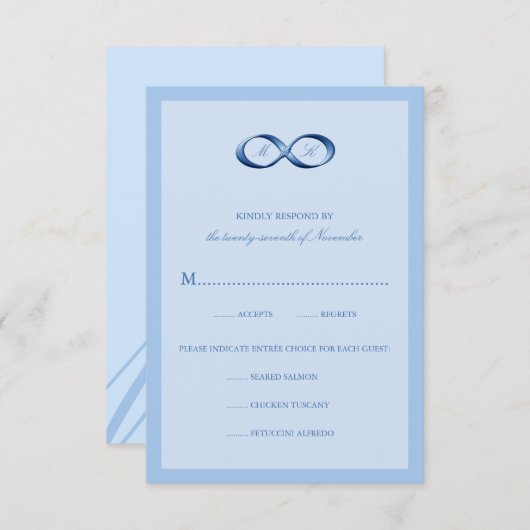 Sapphire Blue Infinity Hand Clasp Wedding RSVP (Vorne/Hinten)