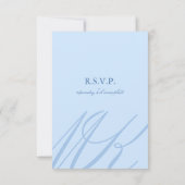 Sapphire Blue Infinity Hand Clasp Wedding RSVP Karte (Rückseite)