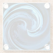 Sapphire Blue Island Wave Glasuntersetzer (Rückseite)