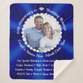 Sapphire Blue, Jubiläumsgeschenke, Foto gemütlich Sherpadecke (Vorderseite)