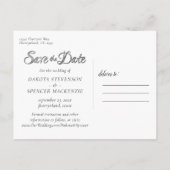 Sapphire Blue | Kobalt Grunge Save the Date Ankündigungspostkarte (Rückseite)