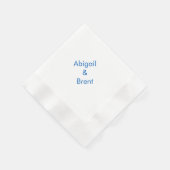 Sapphire Blue Modern Cocktail für Hochzeiten Serviette (Ecke)