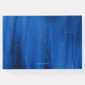 Sapphire Blue Moderne Kunst maßgeschneiderte Hochz Gästebuch (Rückseite)