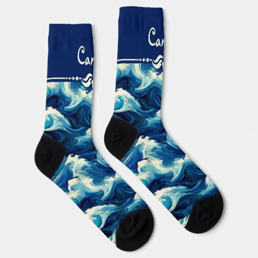 Sapphire Blue Ocean Socken (Rechts)