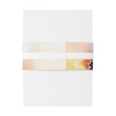 Sapphire Blue Orange Mit Monogramm Wedding Einladungsbanderole (Rückseitenbeispiel)