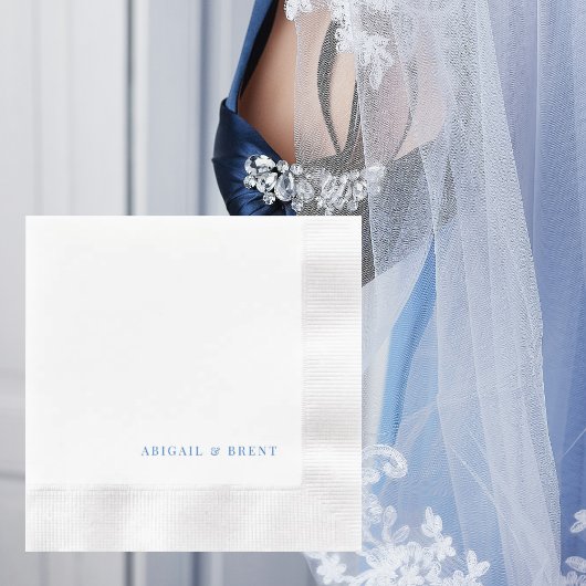 Sapphire Blue Personalisiert Coined Wedding Serviette