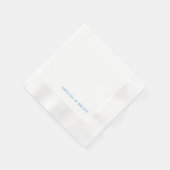 Sapphire Blue Personalisiert Coined Wedding Serviette (Ecke)