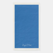 Sapphire Blue Personalisiert Wedding Serviette (Vorderseite)