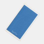 Sapphire Blue Personalisiert Wedding Serviette (Ecke)