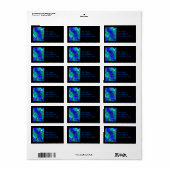 Sapphire Blue Rose Adressetikett (Vorne)