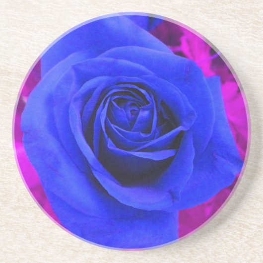 Sapphire Blue Rose Untersetzer (Vorne)