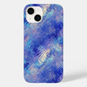 Sapphire Blue Scribbled Texture Case-Mate iPhone Hülle (Rückseite)