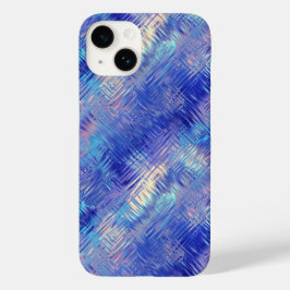 Sapphire Blue Scribbled Texture Case-Mate iPhone Hülle