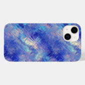 Sapphire Blue Scribbled Texture Case-Mate iPhone Hülle (Rückseite (Horizontal))
