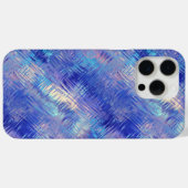Sapphire Blue Scribbled Texture Case-Mate iPhone Hülle (Rückseite (Horizontal))