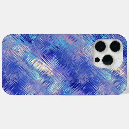 Sapphire Blue Scribbled Texture Case-Mate iPhone Hülle (Rückseite (Horizontal))