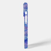 Sapphire Blue Scribbled Texture Case-Mate iPhone Hülle (Rückseite / Links)