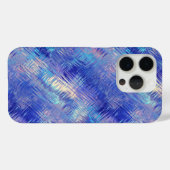 Sapphire Blue Scribbled Texture Case-Mate iPhone Hülle (Rückseite (Horizontal))