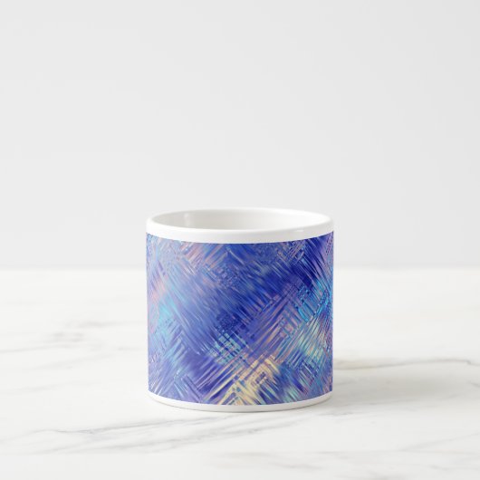 Sapphire Blue Scribbled Texture Espressotasse (Vorderseite)