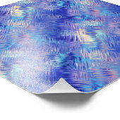 Sapphire Blue Scribbled Texture Fotodruck (Ecke)