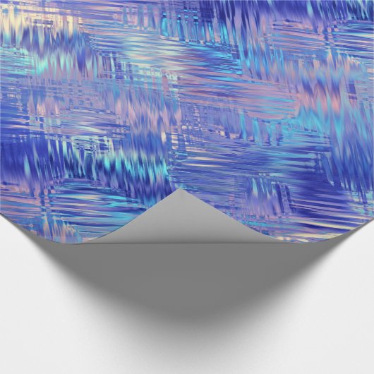 Sapphire Blue Scribbled Texture Geschenkpapier (Ecke)