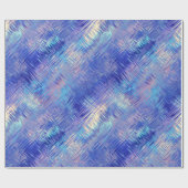 Sapphire Blue Scribbled Texture Geschenkpapier (Flach)