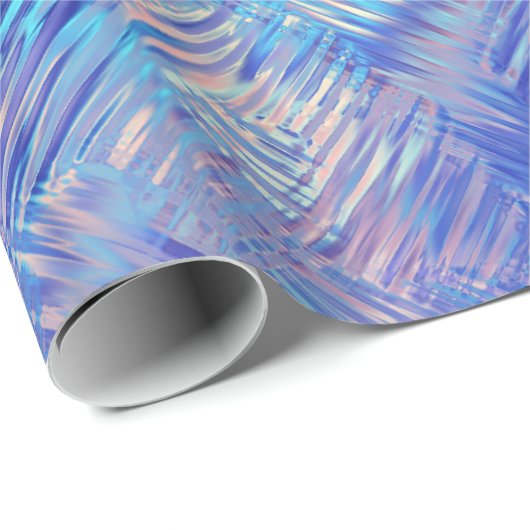 Sapphire Blue Scribbled Texture Geschenkpapier (Rolleneckpunkt)