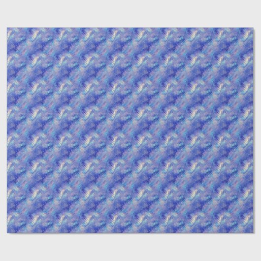 Sapphire Blue Scribbled Texture Geschenkpapier (Flach)