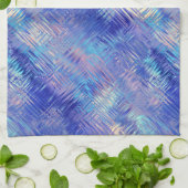 Sapphire Blue Scribbled Texture Küchentuch (Gefaltet)