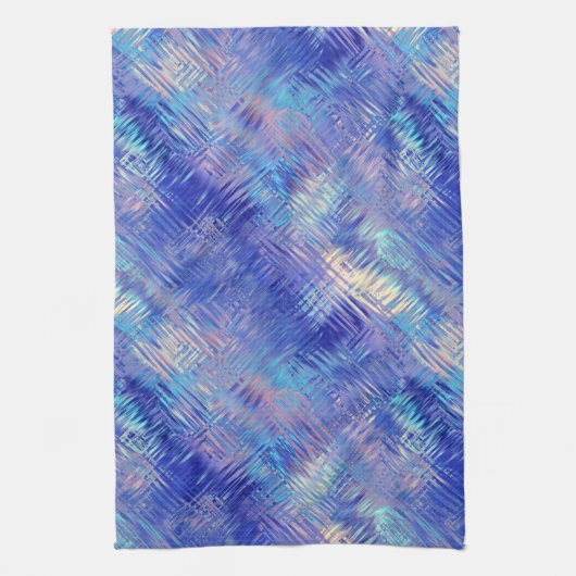 Sapphire Blue Scribbled Texture Küchentuch (Vertikal)