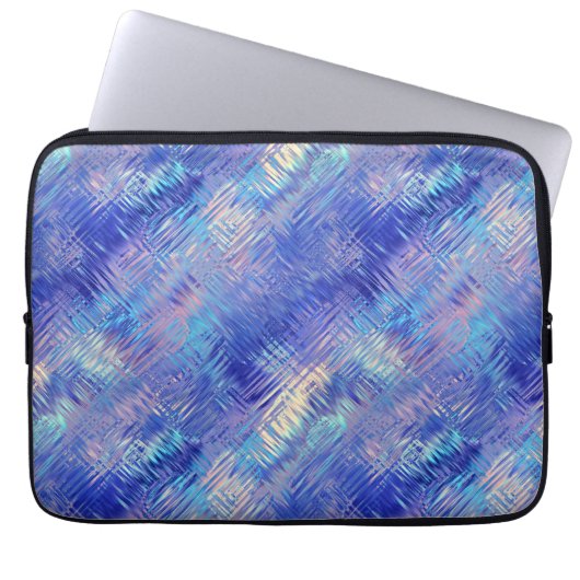 Sapphire Blue Scribbled Texture Laptopschutzhülle (Vorderseite)
